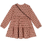 Girls Pink Heart Dress & Bag Set, 3, hi-res